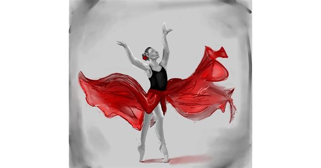Drawing of Ballerina by Rose rocket