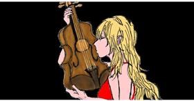Geige-Zeichnung von InessA
