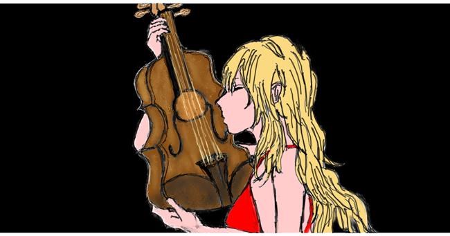 Geige-Zeichnung von InessA