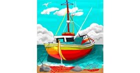 Drawing of Boat by GreyhoundMama