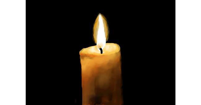 Drawing of Candle by Sirak Fish