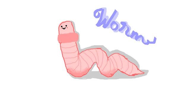 Drawing of Worm by I draw on computer