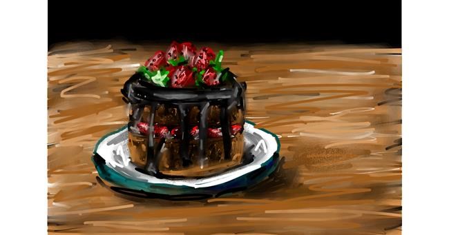 Drawing of Cake by Mia