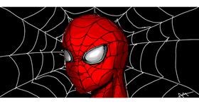 Drawing of Spiderman by Una persona