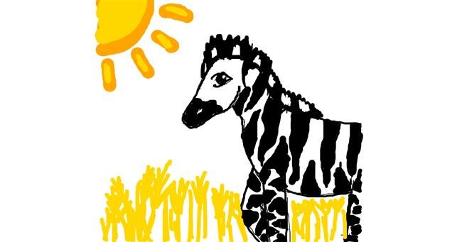 Drawing of Zebra by Narwhalezzz