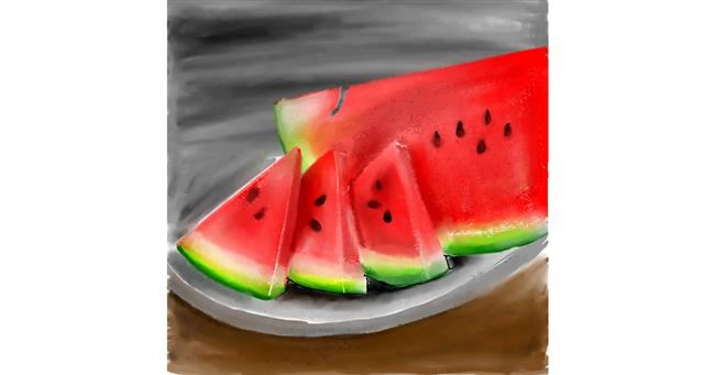 Drawing of Watermelon by Lou