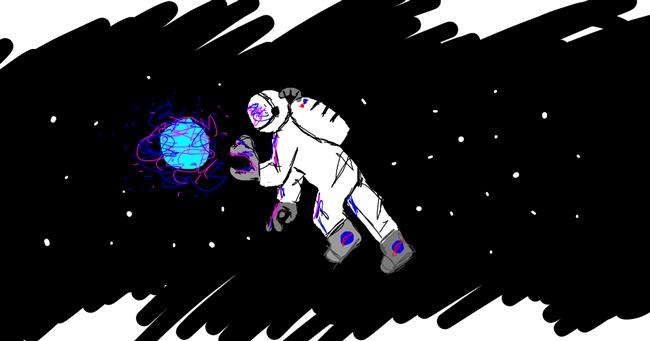 Drawing of Astronaut by DemonDoggo~~