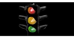 Drawing of Traffic light by Chaching