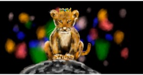 Drawing of Simba (Lion King) by Eclat de Lune