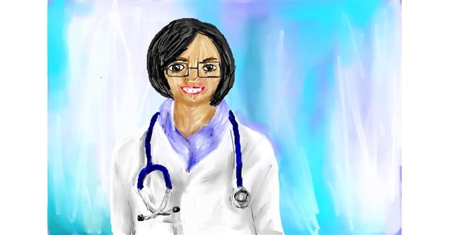 Drawing of Doctor by Mia