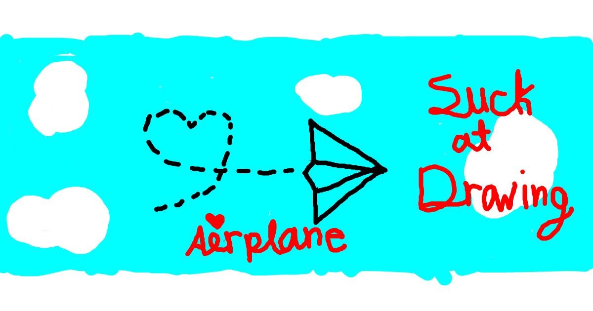 Drawing of Airplane by Jazzy
