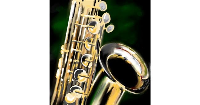Drawing of Saxophone by ⋆su⋆vinci彡