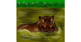 Drawing of Hippo by Joze