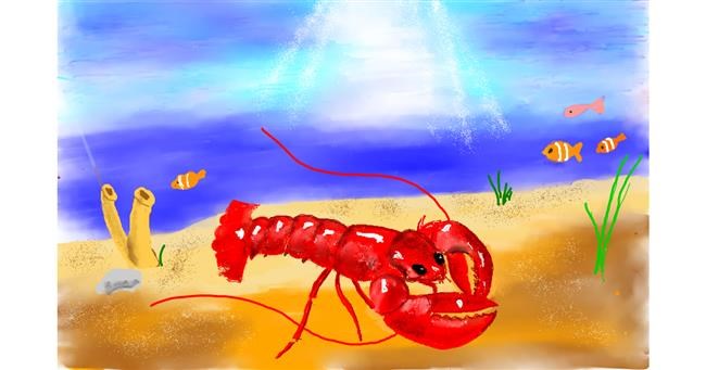 Drawing of Lobster by GJP