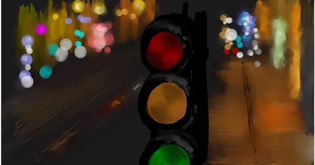 Drawing of Traffic light by Ryu