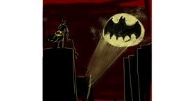 Drawing of Batman by Mika-!