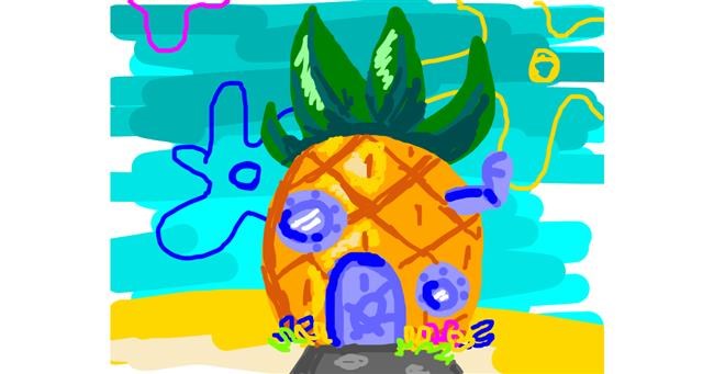 Drawing of Pineapple by Nan