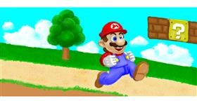 Drawing of Super Mario by shiNIN