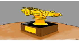 Drawing of Trophy by Swimmer
