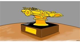 Drawing of Trophy by Swimmer