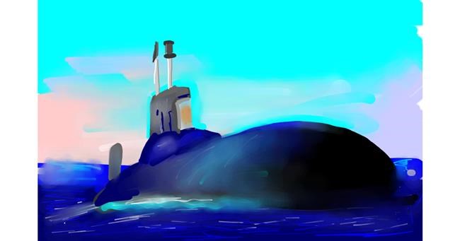 U-Boot-Zeichnung von Rose rocket