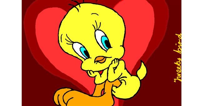 Drawing of Tweety Bird by InessA