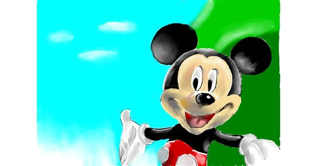Drawing of Mickey Mouse by Jac