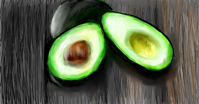 Drawing of Avocado by Mia