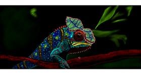 Drawing of Chameleon by Chaching