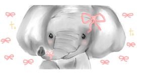 Drawing of Elephant by Gi