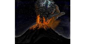 Drawing of Volcano by Bri