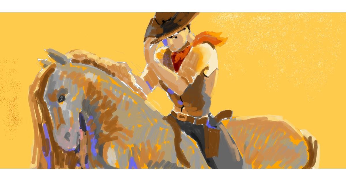Drawing of Cowboy by Женя