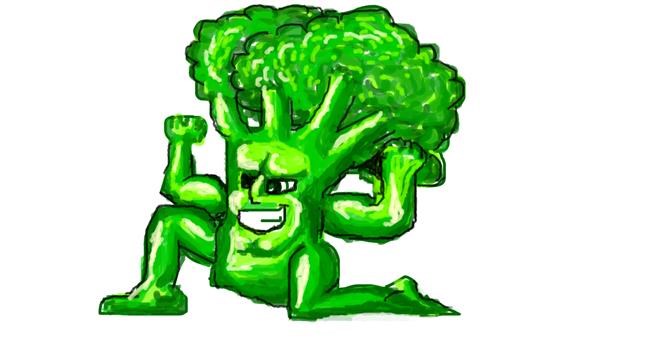 Drawing of Broccoli by ZomBee