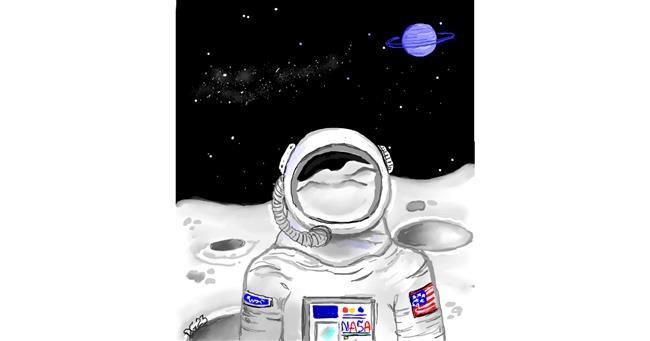 Astronaut-Zeichnung von GreyhoundMama