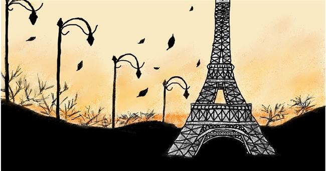 Eiffelturm-Zeichnung von InessA