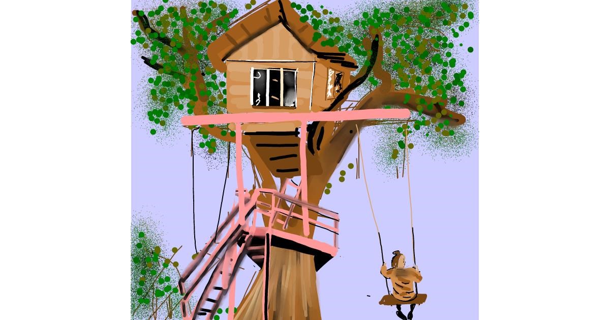 Drawing of Treehouse by Rose rocket