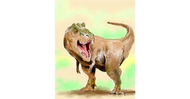 Drawing of T-rex dinosaur by Bugoy