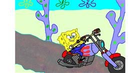 Drawing of Motorbike by InessA