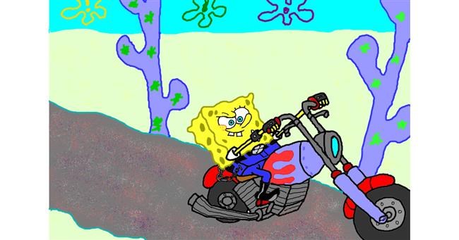 Drawing of Motorbike by InessA