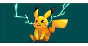 Drawing of Pikachu by shiNIN