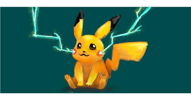 Drawing of Pikachu by shiNIN