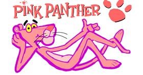 Pink Panther-Zeichnung von Rose rocket