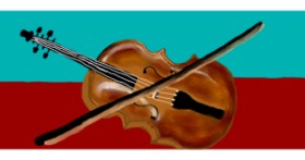 Drawing of Violin by Debidolittle