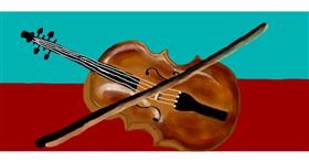 Drawing of Violin by Debidolittle