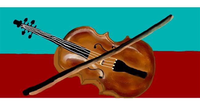 Drawing of Violin by Debidolittle
