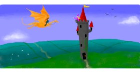 Drawing of Castle by Pinky
