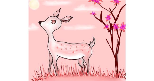 Drawing of Deer by Snowy