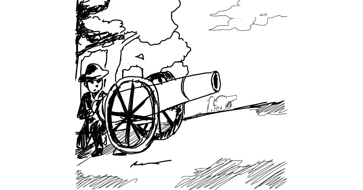 Drawing of Cannon by Anna