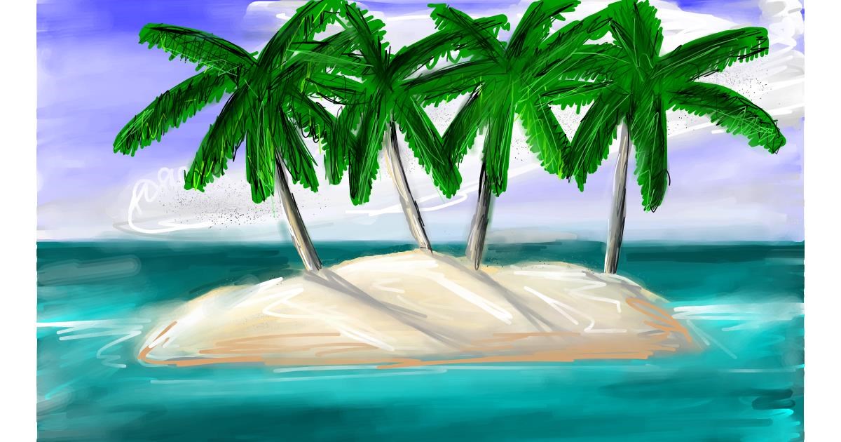 Drawing of Island by Soaring Sunshine