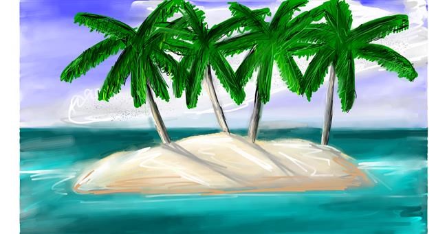 Drawing of Island by Mia